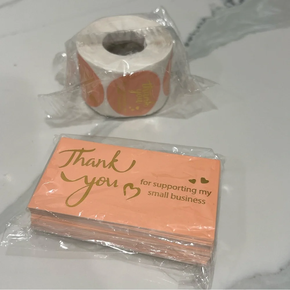 🔴 (NEW) New Foil Thank You Cards Set